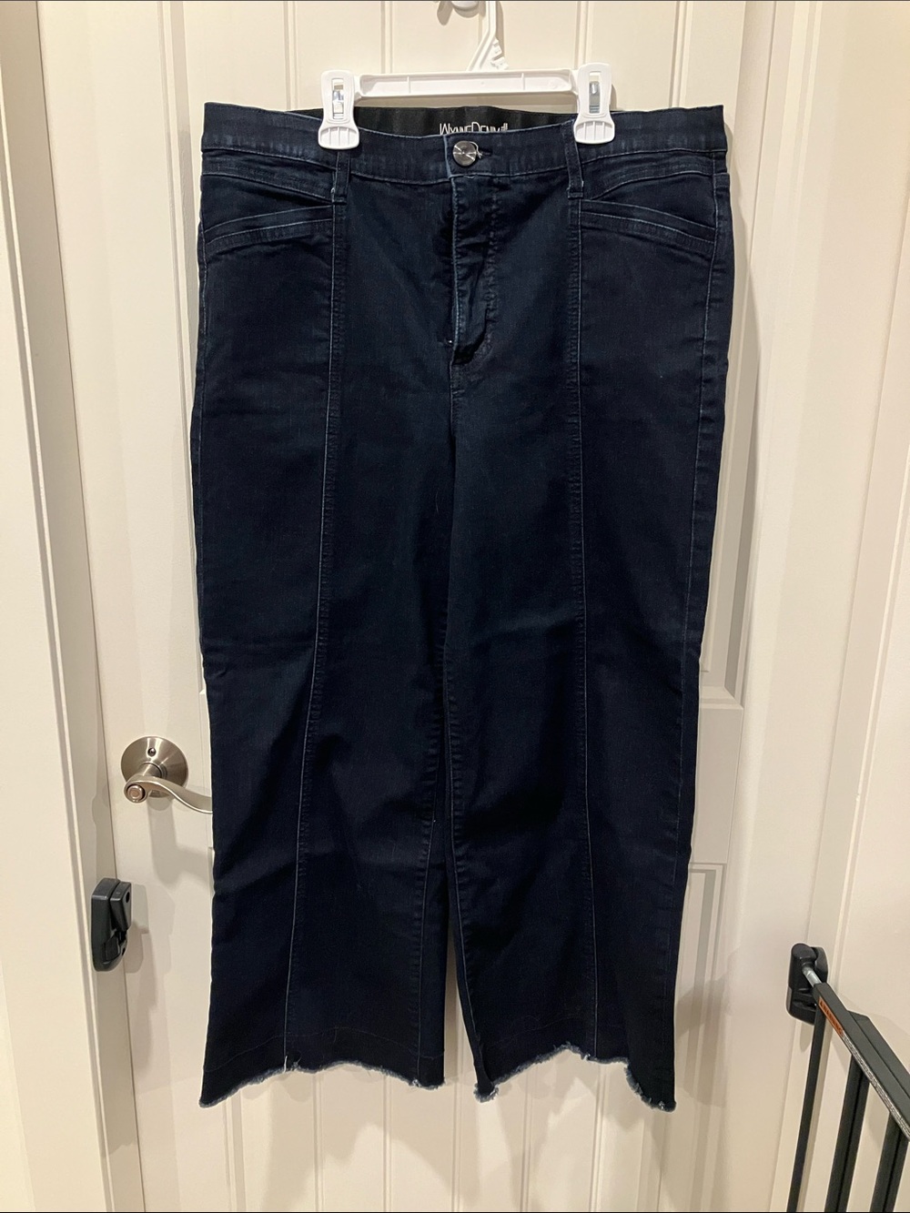 WYNNE DENIM Wide Cropped JEANS INDIGO Sz 16 LIKE NEW
